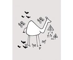 Komar Wandbild Von Scribble Camel | Poster, Bild, Wohnzimmer, Schlafzimmer, Dekoration, Kunstdruck | ohne Rahmen | P104B-40x50 fotomural, Negro, Blanco