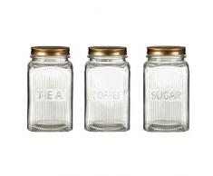 Premier Housewares - Tarro de Cristal (Metal), Dorado, n/a