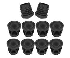 cyclingcolors 10 pies para Silla Reforzada, Antideslizante, Punta de Tubo Redondo, 75 kg por pie, tapón para Muebles, Oficina, protección de la colectividad, Escuela, Ocio, (Ãext 27 mm)