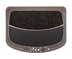 carfashion 279662 pur|twinclean – para masaje tte| Puerta matte| Felpudo | Schmutzfangmatte Felpudo | | matte| de entrada Para Interior Y Exterior | Bronce de superficie metálico | Scraper de grano con resistente combinado