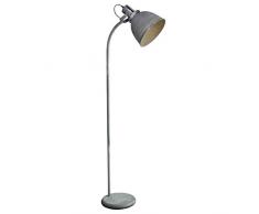 Brilliant 23758/70 Jesper lámpara de pie E27. h.156,5 cm prof. 28 cm larg. 46,5 cm). Metal Coloris hormigón gris, 40 W