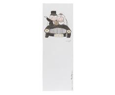 Mopec Punto de Libro de Pit&Pita en Coche, Pack de 12 Unidades, Cartulina, Blanco, 0.02x21.00x29.70 cm