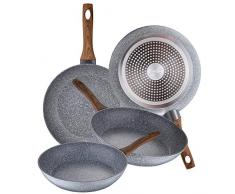 San Ignacio Set 4 sartenes, aluminio forjado, inducciÃ³n, Ã20 Ã24 Ã26 y Ã28 Daimiel