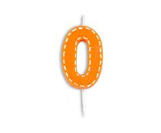 Pajoma 20318 Vela de cumpleaÃ±os nÃºmero 0, parafina, Altura 8,5 cm