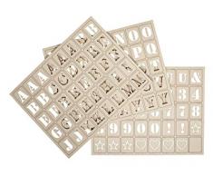 Rayher 62860505 - Letras de madera para pizarra (3 x 2,4 cm), color natural