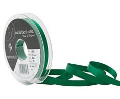 3501 Berisfords 10 mm Verde oscuro 455 10,5 x 10,5 1,5 cm de doble cara de la cinta de satén, color verde