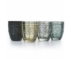 Villa dEste Home Tivoli 5911612 Syrah - Juego de 4 vasos de agua Stones de cristal, 265 ml