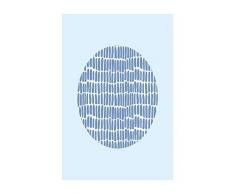 Komar Wandbild Von Shelly Patterns Blue | Poster, Bild, Wohnzimmer, Schlafzimmer, Dekoration, Kunstdruck | ohne Rahmen | P037E-50x70 fotomural, WeiÃ, Blau