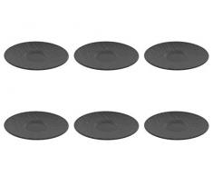 Villeroy & Boch - Manufacture Rock - Juego de 6 platos de cafÃ© (15,4 cm, porcelana), color negro