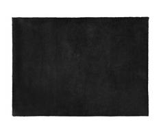 Eurofirany Alfombra Decorativa de Pasillo para baño, salón, Dormitorio, Cocina, Rectangular, Suave, Negro, 75 x 150 cm