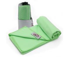 Decocasa Microfibra Ligera y Absorbente, Deporte Grande, Verde, Toalla 60x120