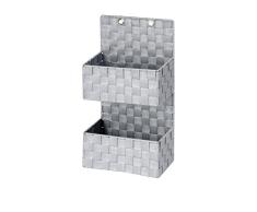 Wenko Set Estante de baÃ±o 2 Uds. Gris