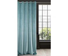 Eurofirany - Cortina Opaca de Terciopelo Verde Marino, 10 Ojales, Elegante, Glamour, Dormitorio, salón, salón, salón, 140 x 250 cm