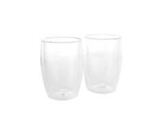 Scanpart 2790000076 - Juego de 2 vasos de capuchino térmicos de doble pared, color borosilicato