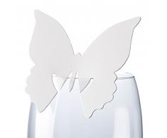 Neviti CSC Imports Juego CorazÃ³n Lugar Tarjeta sobre Cristal, Pack de 10, Papel, Classic White, 7.7 x 7.8 x 0.1 cm