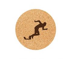 Juego de 6 Posavasos de Corcho Grabados Atletismo