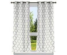 Duck River Textile Juego de Cortinas geomÃ©tricas para Ventana, Gris, 36x96