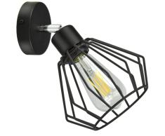 Adviti WAYA Apliques Pared Lampara Pared Aplique Pared Potencia MÃ¡xima 1x60W E27 (Negro)