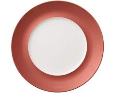 Villeroy & Boch Manufacture Glow Plato llano Coupe, 29 cm, Porcelana Premium, bicolor,Cobre