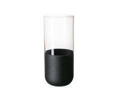 Villeroy & Boch - Juego de vasos largos Manufacture Rock, set 4 piezas, cristal con base negro mate, capacidad 300ml