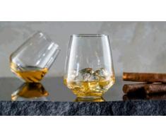 Topkapi McDalford - Juego de 2 vasos de whisky, cóctel o zumo, agua, 10,6 cm, 420 ml