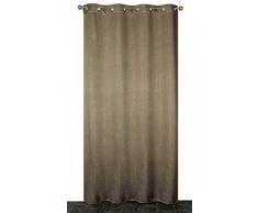 Homemaison Cortina Opaca Efecto craquelada, poliÃ©ster, marrÃ³n, 240Â x 140Â cm