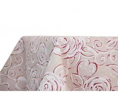 BIANCHERIAWEB Mantel de Cocina y salÃ³n diseÃ±o Amelie Rojo, Fabricado en Italia, Mantel de Mesa de Tela Miros, 140 x 140 cm