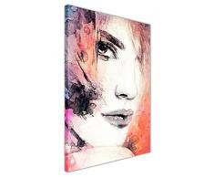 CANVAS IT UP Agua Color Café Arte Abstracto Lienzo de Pared Mujer Arte Fotos Impresiones decoración para el hogar tamaño: A1 – 34 x 24 (86 cm X 60 cm)