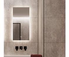 Schaere Espejo de baÃ±o con iluminaciÃ³n LED Regulable con Cambio de Color y calefacciÃ³n por Espejo, 40 x 80 cm, Serie 4040