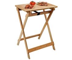 Kesper 58275 13 - Mesa Auxiliar y de Barbacoa (bambú, 60 x 40 x 1,5 cm), Color marrón