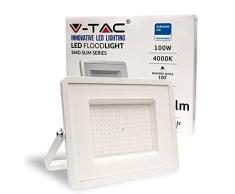 V-TAC Foco Led Exterior 100W Chip Samsung - [Ãltima GeneraciÃ³n] - Luz 4000k Blanco Neutro - 8200 Lumen - Proyector LED Exterior Impermeable IP65 - Foco LED para JardÃ­n, Garaje, BalcÃ³n - Color Blanco