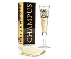 Ritzenhoff Champus Copa de Cava, 200 milliliters, Cristal, Negro/Dorado