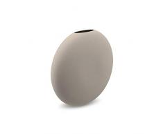 Cooee Design Pastille - Jarrón (cerámica, 20 x 6 x 19 cm), Color Beige