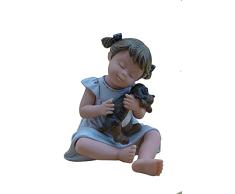 Nadal Duérmete Doggy Figura Decorativa, Resina, Blanco, 10x8.5x11 cm