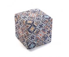 Versa Taburete Cubo Alfama Decoracion y Muebles Hogar Unisex, Multicolor (Multicolor), Talla Unica
