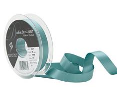 Berisfords 3501 15 mm Gasolina 9788 10,5 x 10,5 x 3 cm Poly de doble cara cinta de satén, color azul