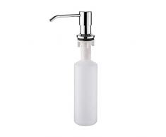 Ibergrif M34027, Dispensador de Jabón Líquido, Plata, Latón con Plástico, Talla única