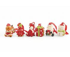 Villa d Este Xmas Perchero Ãrbol, Dolomite, Multicolor, 4Â x 4Â x 6Â cm