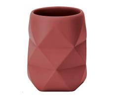 Kleine Wolke Crackle - Vaso para cepillos de Dientes (polirresina, Madera de Palisandro)