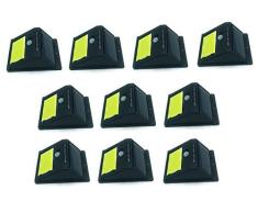 LEOFLA 10 x Focos De EnergÃ­a Solar Al Aire Libre Con 48 Led Y Sensor De Movimiento