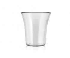 H&H 6 vasos de mesa Circle de cristal transparente cl 27