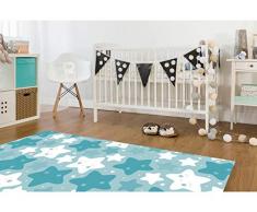 Oedim - Alfombra Infantil Estrellitas Azules PVC | 95 cm x 95 cm | Moqueta PVC | Suelo vinilico | DecoraciÃ³n del Hogar | DiseÃ±o Moderno, Original, Creativos