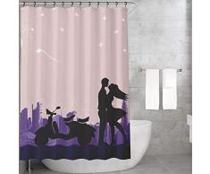 Bonamaison Cortinas de Ducha, poliÃ©ster, Multicolor, 155x220 cm