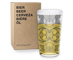 RITZENHOFF Vaso de Cerveza, Negro, 8.2 cm