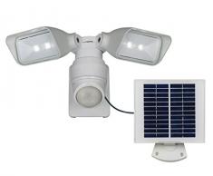 ECO de luz solar-lámpara de exterior Openy, panel solar por separado con cable de 5 M, 2-lámpara de techo, LED 4 W, IP44, de plata de P 9019 wh