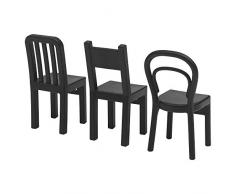 Ikea 603.471.02 Fjantig - Juego de 3 percheros para Puerta (Profundidad de 6 cm, Altura de 12 cm), diseÃ±o de Silla