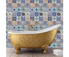 Walplus 54Â x 54Â cm), pegatinas de pared desmontable de para patrones de mosaico adhesivo Mural Art Adhesivos Vinilo decoraciÃ³n del hogar bricolaje SalÃ³n Dormitorio DecoraciÃ³n Pared habitaciÃ³n de los niÃ±os regalo, Multicolor