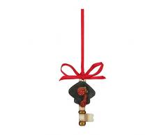 THUN - Llave de la Suerte con Sombrero de graduaciÃ³n y Mariquita para Colgar - Bombonera - Formato Mini - CerÃ¡mica - 3,5 x 1,5 x 6,2 cm