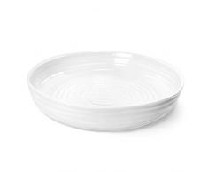 Portmeirion Home & Gifts CPW76812-X Plato redondo para asar, Porcelana, Blanco