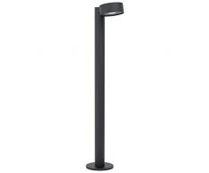 EGLO Lámpara de pie LED exterior Palosco, 1 foco, lámpara exterior moderna, lámpara LED de pie de acero galvanizado en negro y plástico transparente, lámpara exterior LED blanco cálido, IP44